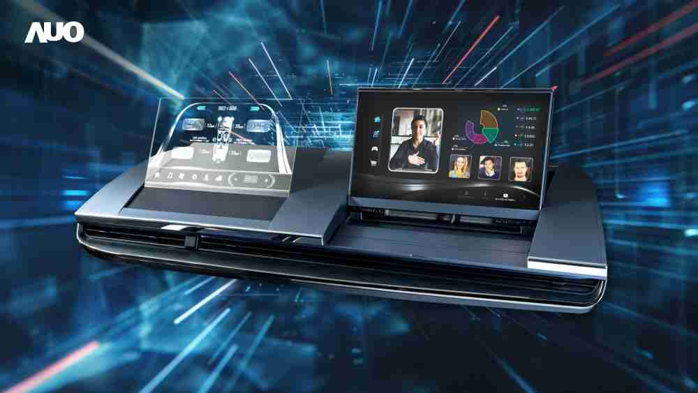 口袋牛店Micro LED Display HMI解决方案打造透明Micro LED前座仪表，，，呈现信息并保留驾驶视野开阔；亦为副驾驶座乘客打造收放自如的Micro LED屏幕，，在不影响显示质量的前提于显示区内建镜头，，让用户能与视讯对象直接眼神接触，，，，提供绝佳的双向沟通体验