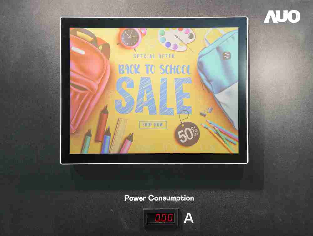 口袋牛店展示胆固醇液晶超低耗能户外全彩显示器，，，，ChLC（胆固醇液晶）以双稳态技术使静态显示零功耗，，，，具省电、、、高彩度、、、环保的特性，，，还整合软硬件系统解决方案，，，，可透过单一云端平台管理